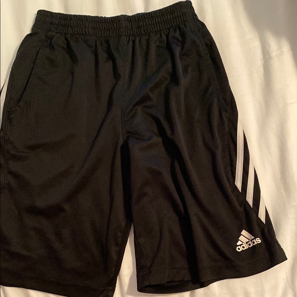 Adidas boys Black Athletic Shorts.